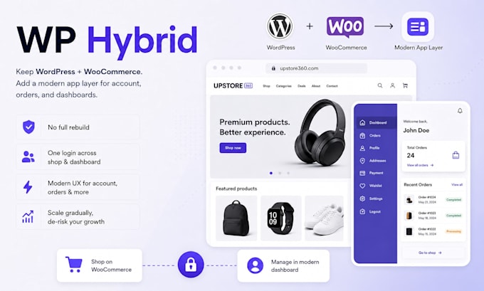build a modern dashboard for your wordpress and woocommerce site