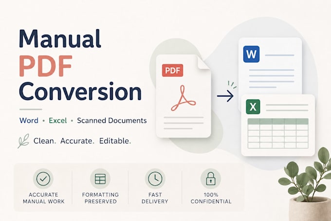 convert PDF, screenshots and scanned documents into word or excel