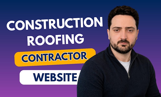 design construction, contractor, concrete, roofing, renovation website with SEO