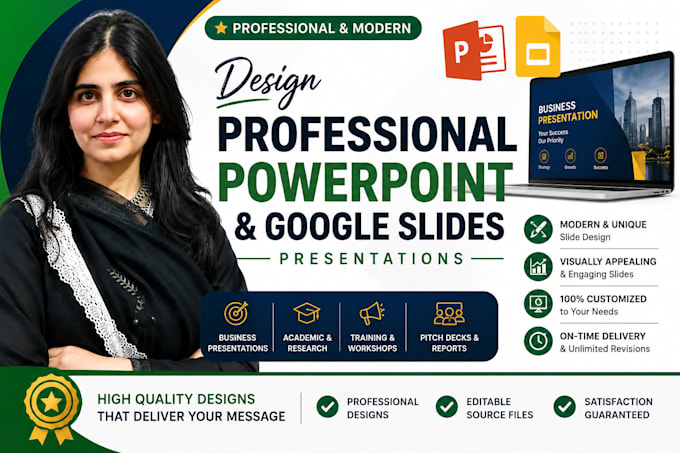 design professional powerpoint and google slides presentations
