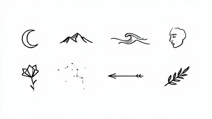 do a unique and simple minimalist tattoo design