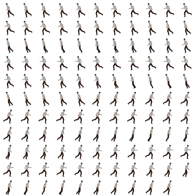 convert your 3d character into an rpg sprite sheet