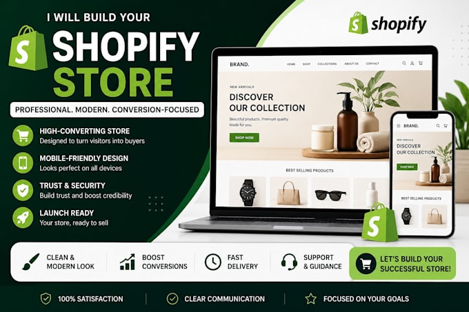 or redesign a premium shopify store and shopify website