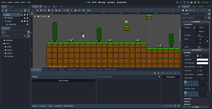 fix bugs and logic errors in python, gdscript, and godot engine