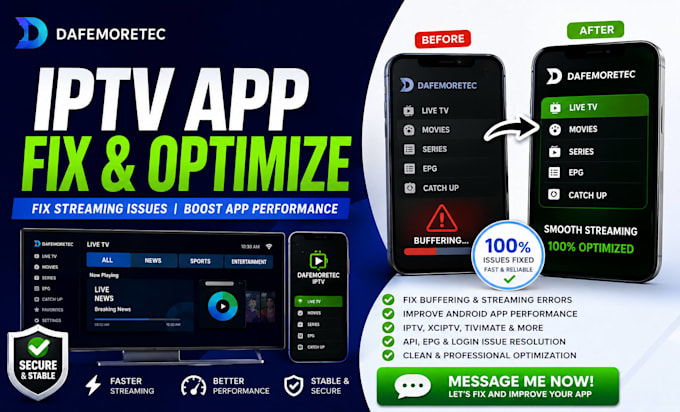 fix iptv streaming issues and improve android app performance