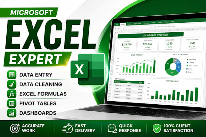 microsoft excel data entry, data cleaning, formatting and excel tasks