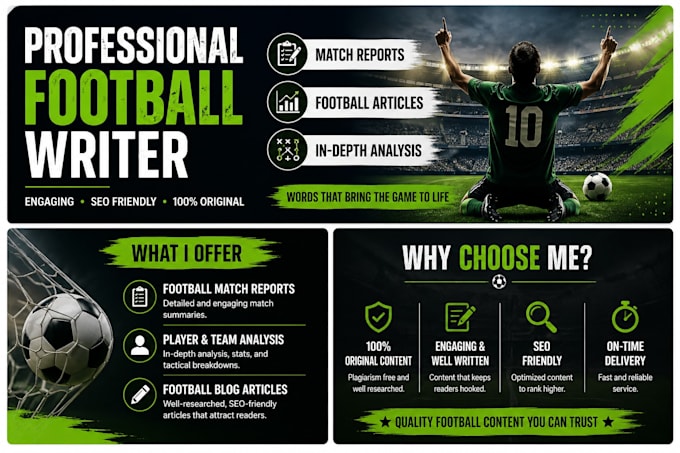 write engaging sports articles and match