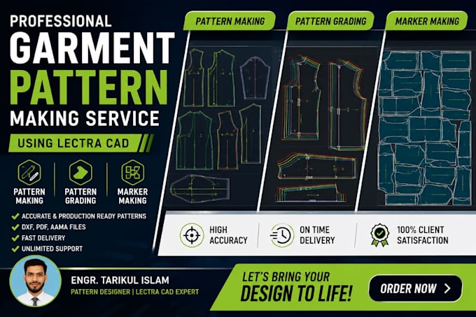 create garment patterns grading and marker using lectra cad