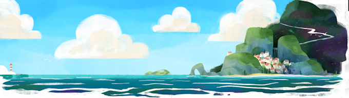 create environment concept art for an animated movie