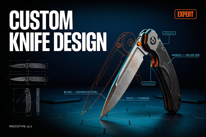 design knife cad product knife folding kitchen knife 3d model for manufacturing