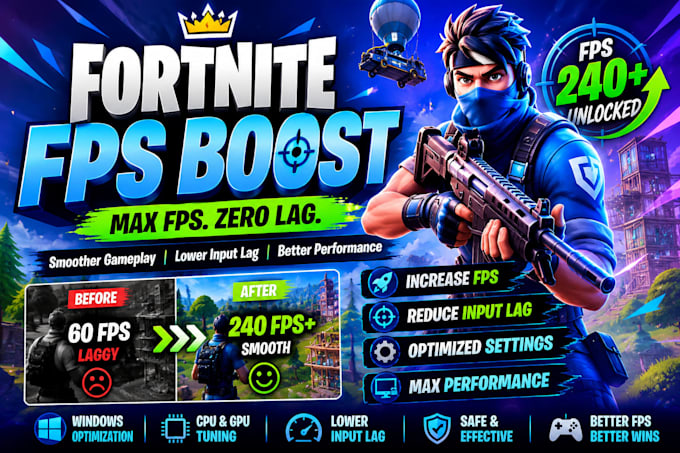 optimize fortnite fps for maximum performance and zero lag