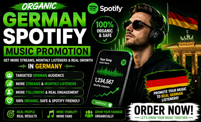 do organic german spotify music promotion