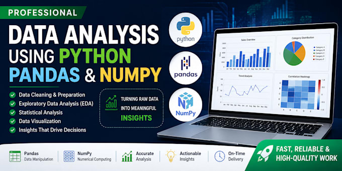 analyze your data using python pandas and numpy
