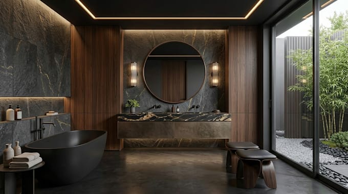 do 3d rendering interior for your kitchen,bathroom dining and living room