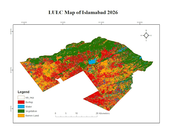 create professional gis maps, lulc analysis, and heat maps