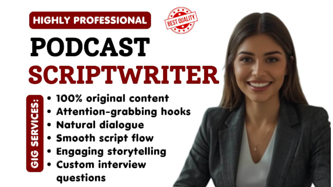 be your podcast scriptwriter, podcast script, interview questions, comedy script
