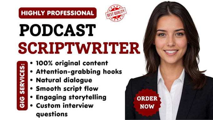be your podcast scriptwriter, podcast script, interview questions, comedy script