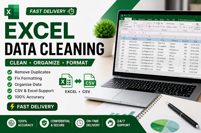 clean, organize and format your data