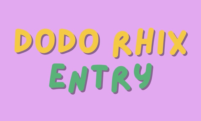 do dodo for data entry