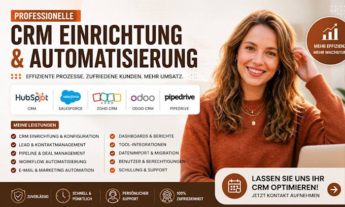 crm einrichtung hubspot salesforce zoho odoo pipedrive automatisierung