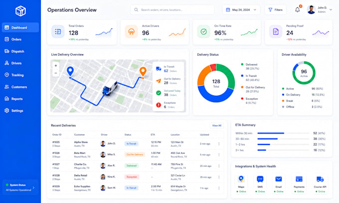 build delivery management software