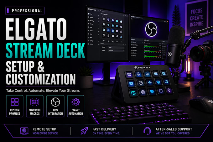 professionally set up and customize your elgato stream deck