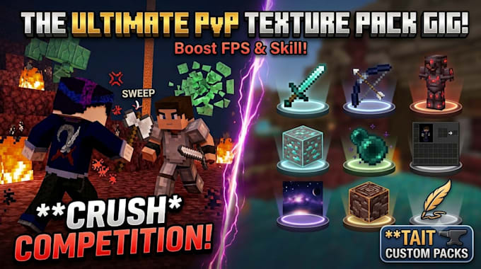 create a custom minecraft pvp texture pack or resource pack