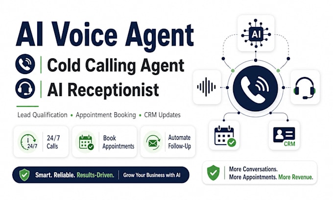build ai voice agent, cold calling agent, ai receptionist via bland, vapi retell