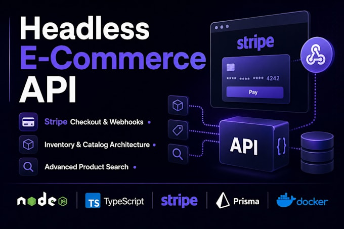build a headless e commerce API with stripe checkout and webhooks
