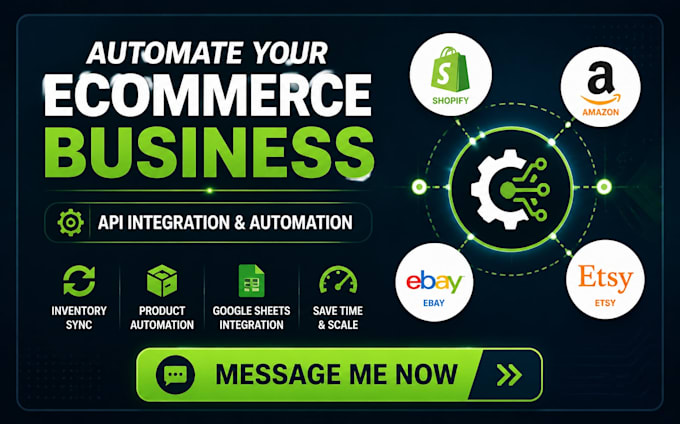 automate shopify amazon and ebay store with API integration and inventory sync