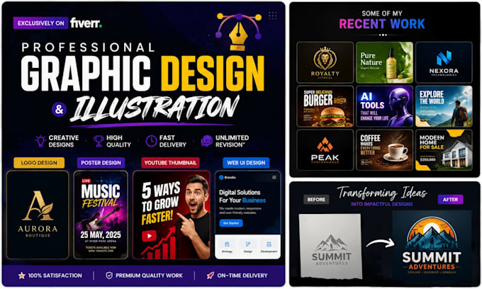 create professional custom illustrations and graphic designs