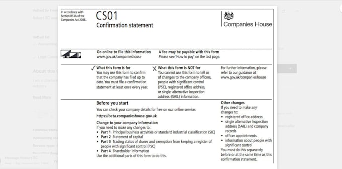 prepare and file your confirmation statement with