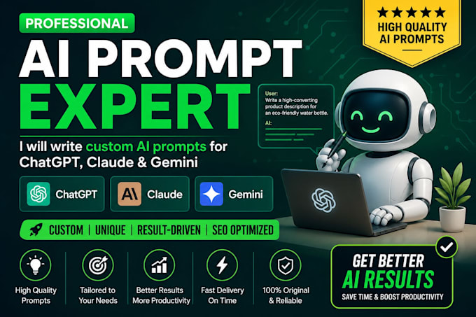 write custom ai prompts for chatgpt, claude, and gemini