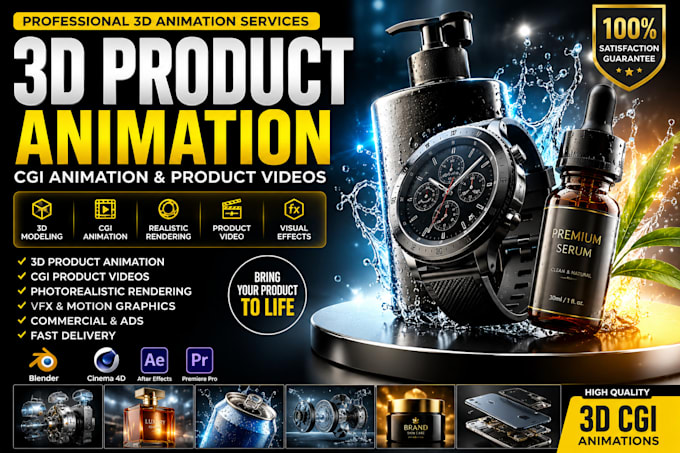 create cinematic 3d phone animation, smartphone cgi product video commercial