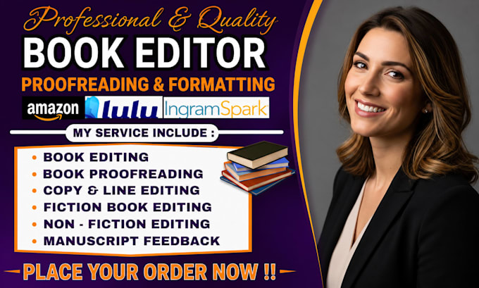 line editing, copy editing and book proofreading