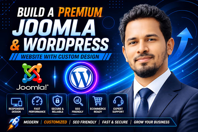 develop a custom joomla or wordpress website for your business