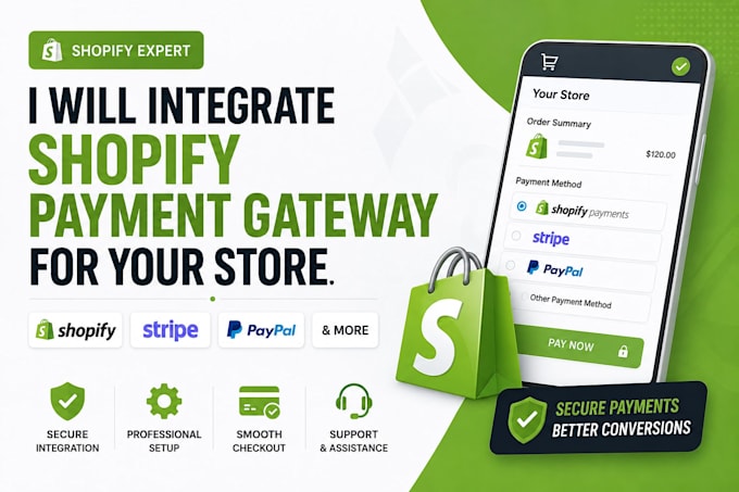 integrate shopify payment gateway for your store
