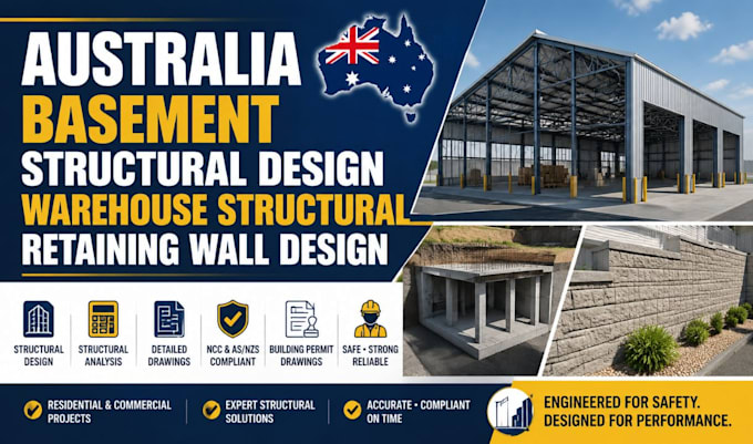 australia basement structural design warehouse structural retaining wall design