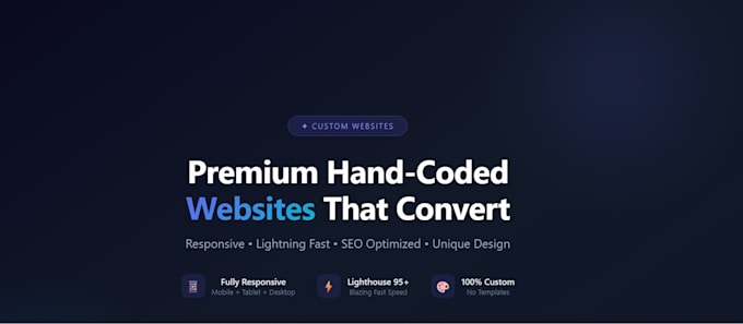 create a custom coded website from scratch
