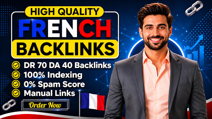provide high da40 dr70 french backlinks