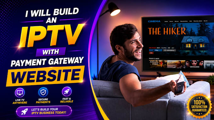 design a responsive iptv website with payment integration