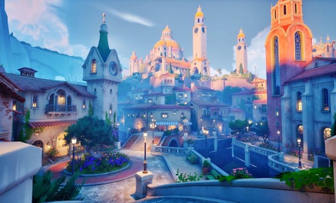 stylized 3d game environment low poly open world game art level design unity ue5