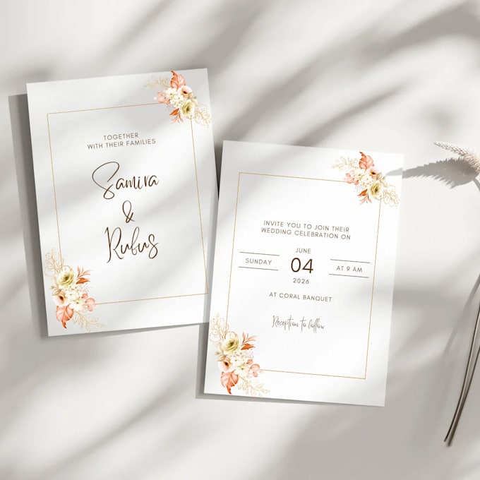 design modern invitation cards for any event