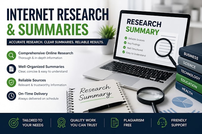 do online research for your project