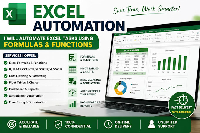 automate excel tasks using formulas and functions