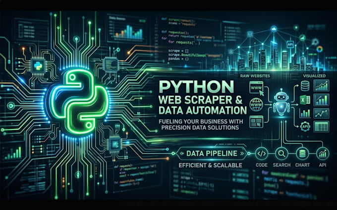 write a custom python web scraper and data automation script