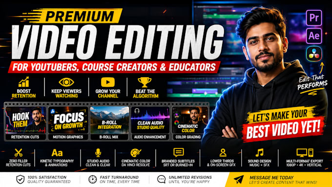 professionally edit educational, explainer and course videos