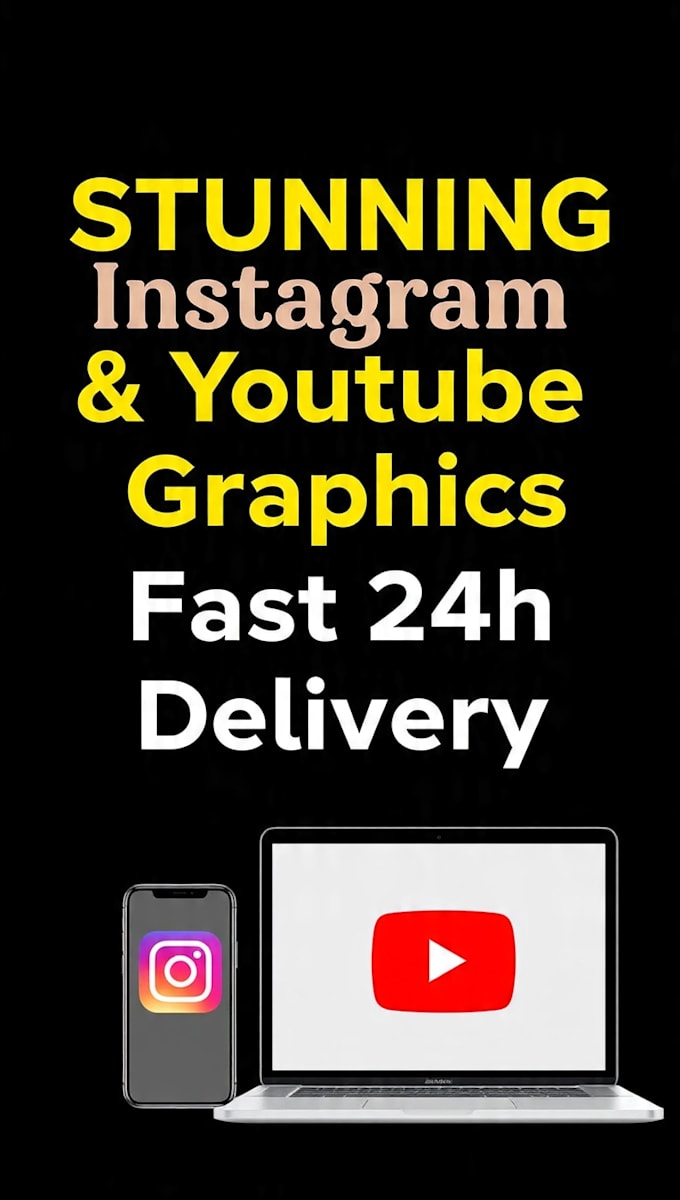 design instagram posts and youtube thumbnails in 24h