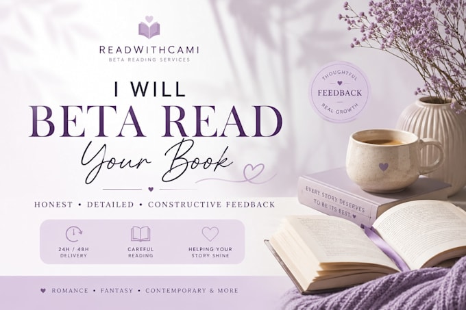 beta read your romance, fantasy or ya manuscript