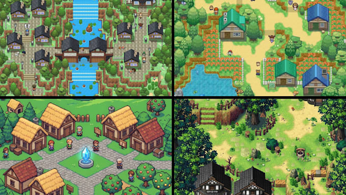 custom pixel art tileset top down pixel sprite sheet pixel tilemap game asset